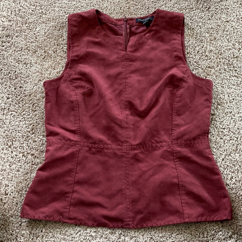 Large Plum peplum shirt